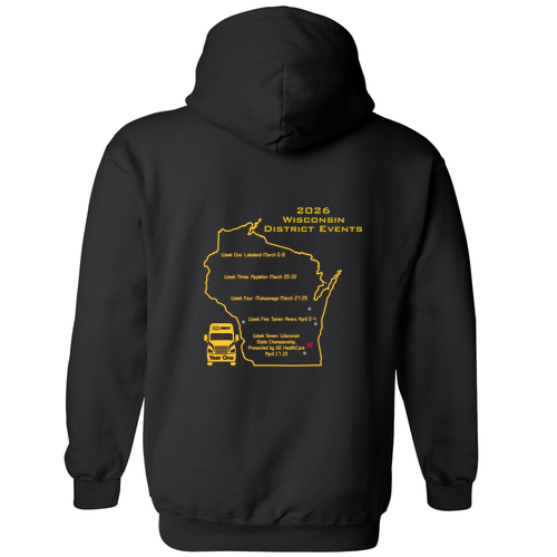 Gildan 100% Cotton Hooded Sweatshirt -- Black