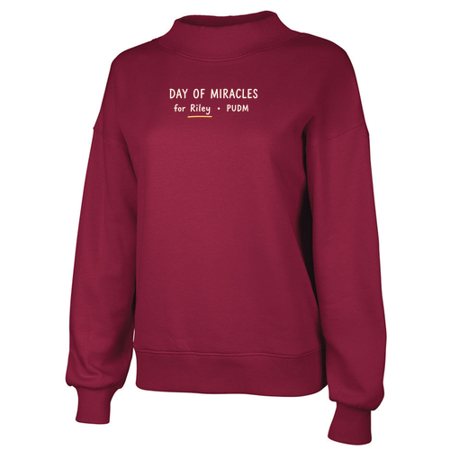 Charles River Women's Willow Mock-Neck Sweatshirt -- Plum
