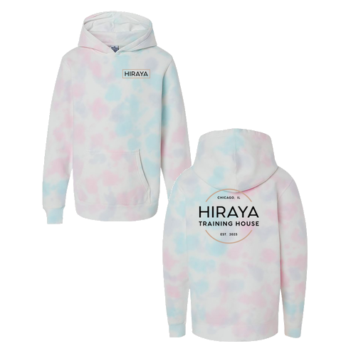YOUTH Hiraya Logo Midweight Tie-Dye Hoodie-- Tie Dye Cotton Candy