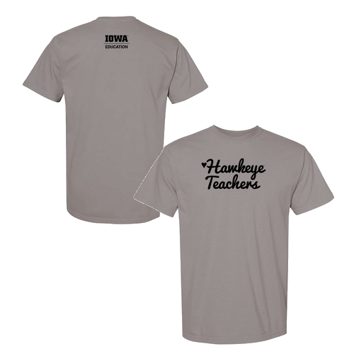 Hawkeye Teachers Comfort Colors Heavyweight Adult T-Shirt -- Grey