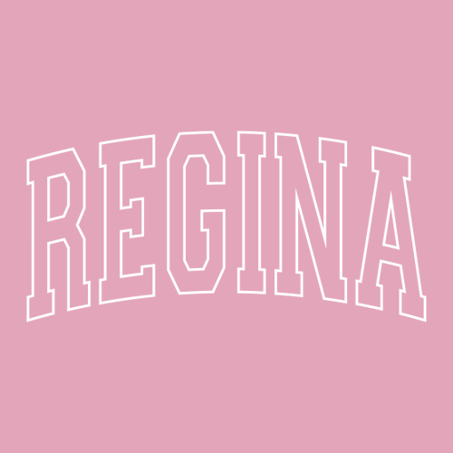 Regina Tonal Arch with Wrist Pennant Womens Oversize Crew -- Pink