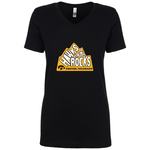 District Made Ladies Perfect Blend V-Neck Tee -- Black