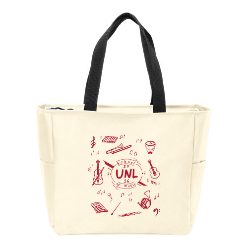 School of Music Zip Tote -- Stone