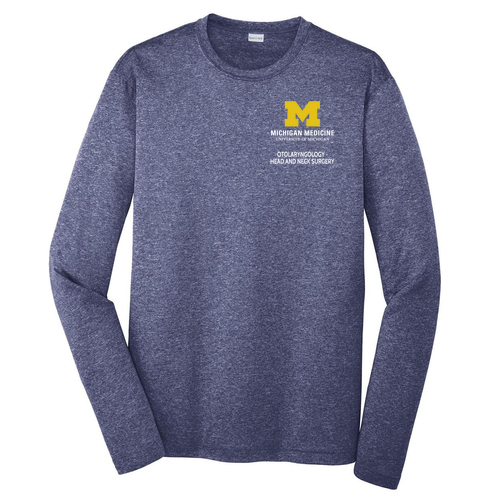 Mens/Unisex Sport Tek Long Sleeve Heather Contender Tee -- True Navy Heather