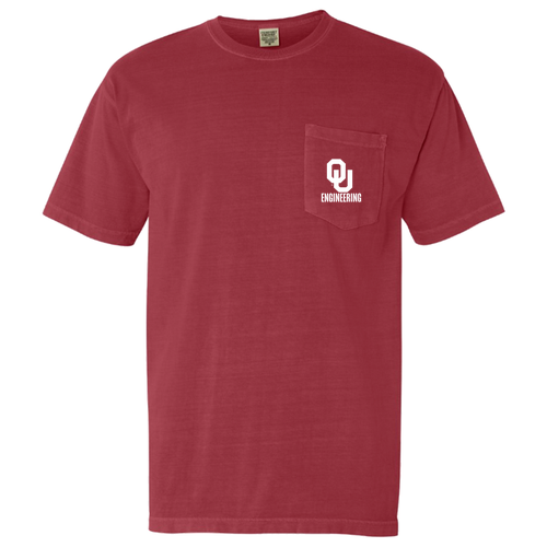 Comfort Colors Short Sleeve Pocket Tee -- Crimson