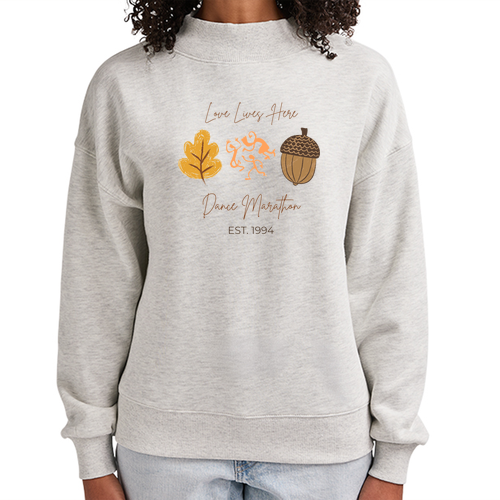 Charles River Women's Willow Mock-Neck Sweatshirt -- Oatmeal Heather