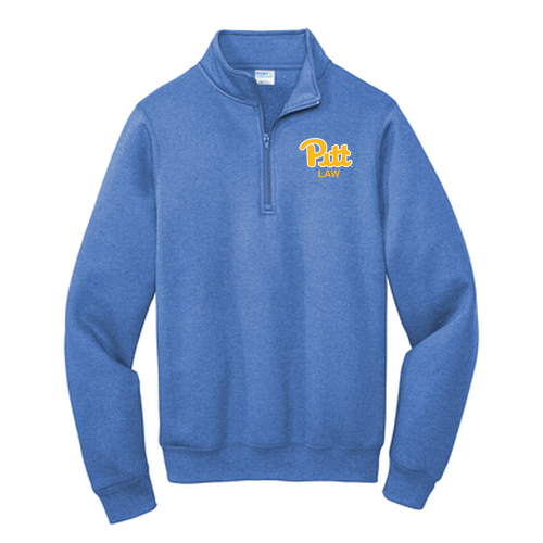 Port and Company Core Fleece Quarter-Zip Pullover Sweatshirt -- Heather Royal