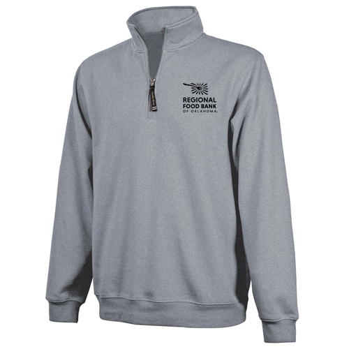 Charles River Crosswind Quarter Zip Sweatshirt -- Oxford Heather