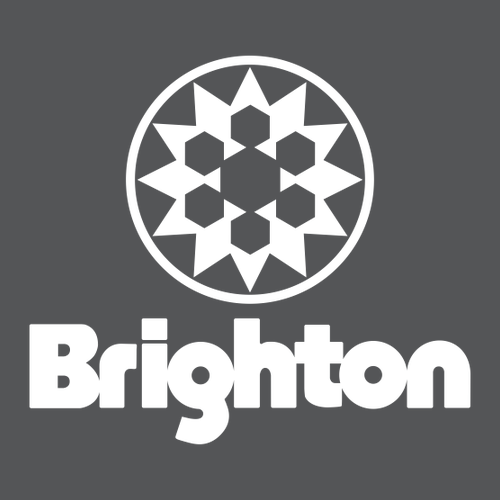 Brighton Logo 2 White Ink -- Pullover Hooded Sweatshirt Asphalt