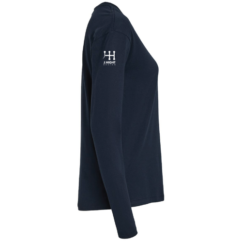Next Level Women's Cotton Relaxed Long Sleeve T-Shirt -- Midnight Navy