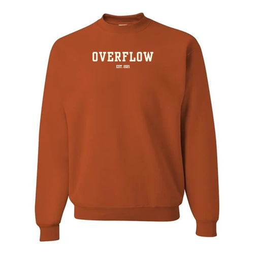 Jerzees 8 Oz., 50/50 Nublend Fleece Crew -- Burntexas Orange