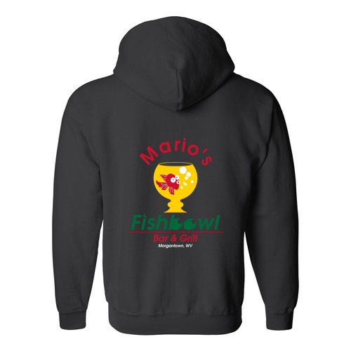 Full Zip Hooded Sweatshirt -- Black