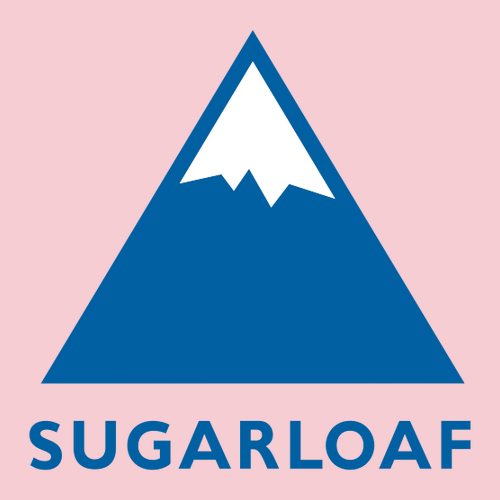 Sugarloaf Logo 2 Blue Ink -- Short Sleeve Light Pink