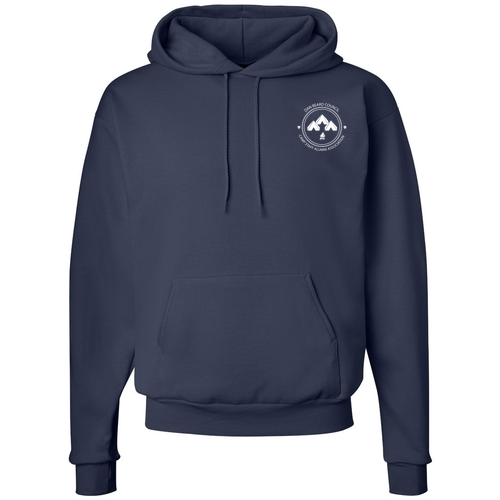 Hanes 7.8 Oz., 50/50 Comfort Blend Fleece Pullover Hood Adult -- Navy