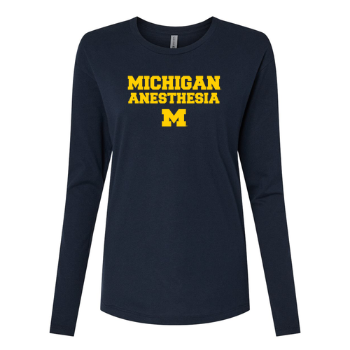 Next Level Women's Cotton Relaxed Long Sleeve T-Shirt -- Midnight Navy
