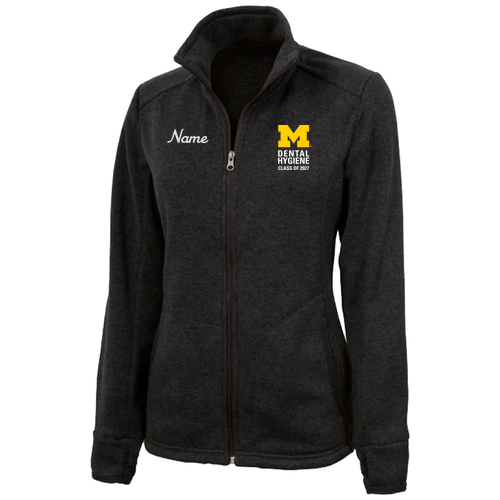 Ladies Charles River Heathered Fleece Jacket -- Black Heather, Class of 2027