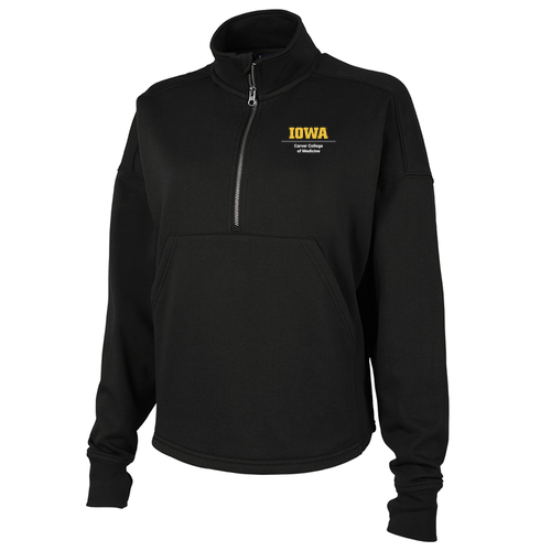 Charles River Apparel Women's Willow Half Zip Sweatshirt -- Black
