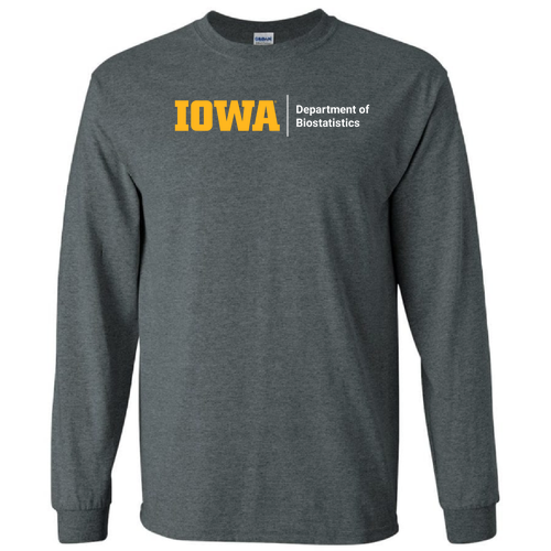 Gildan Heavy Cotton Longsleeve Basic T-Shirt -- Dark Heather