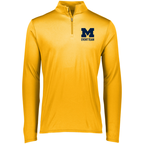 Augusta Attain Lightweight Wicking Quarter Zip Pullover -- Gold, RESPONSE TEAM & WDS ETMS ONLY