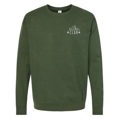 Tultex Fleece Crewneck Sweatshirt -- Military Green