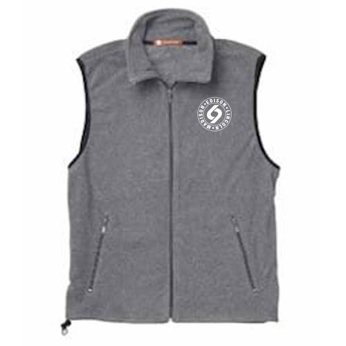 Harrington Fleece Vest -- Charcoal