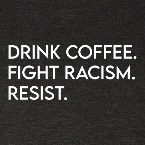 Mens/Unisex Next Level Soft Fitted Triblend Tee -- Vintage Black, Drink Coffee