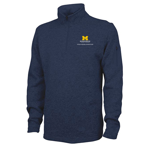 Charles River Mens Heathered Fleece Pullover -- Navy Heather