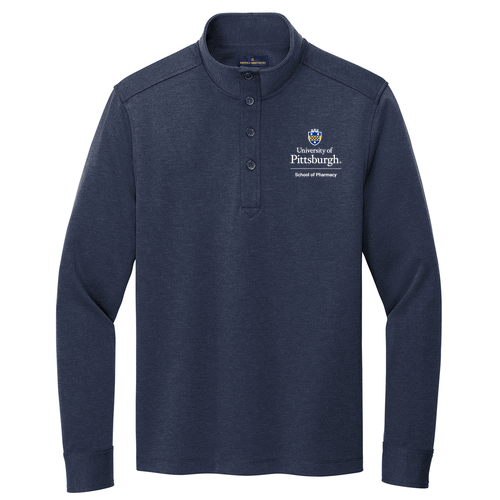 Brooks Brothers Mid-Layer Stretch 1/2-Button -- Navy Blazer Heather