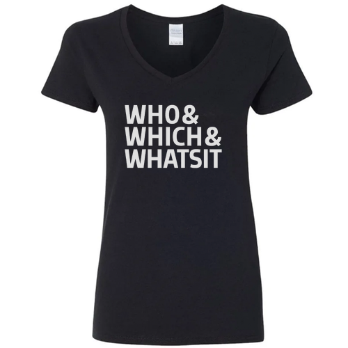 Gildan Heavy Cotton Ladies' V-Neck Tee -- Black