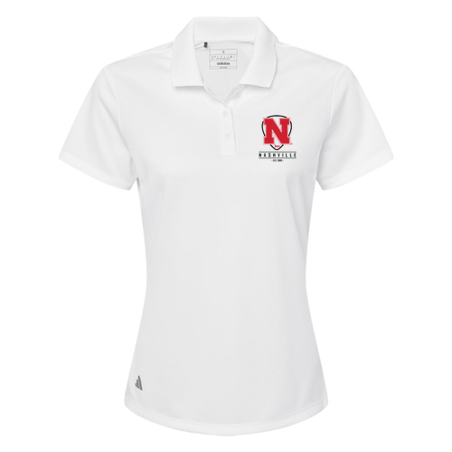 Adidas Women's Basic Sport Polo --Embroidered White