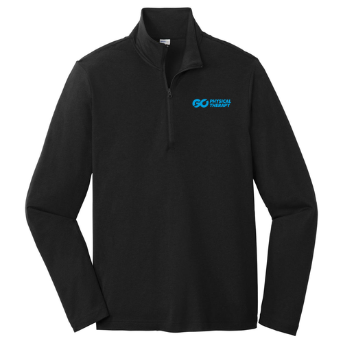 Sport-Tek PosiCharge Tri-Blend Wicking 1/4-Zip Pullover -- Black Triad Solid