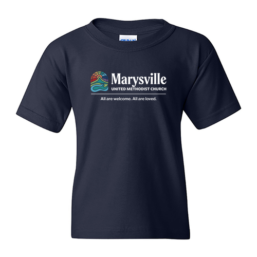 Gildan Heavy Cotton Basic Youth T-Shirt -- Navy -- Front Only