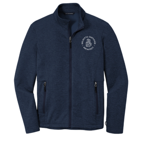 Port Authority Collective Striated Fleece Jacket -- River Blue Navy Heather
