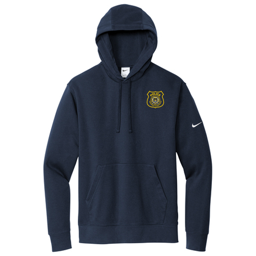 Mens/Unisex Nike Club Fleece Sleeve Swoosh Pullover Hoodie -- Midnight Navy