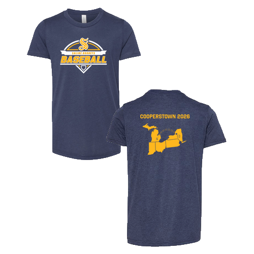 Bella Canvas Youth Triblend Jersey Short Sleeve Tee -- Solid Navy Triblend