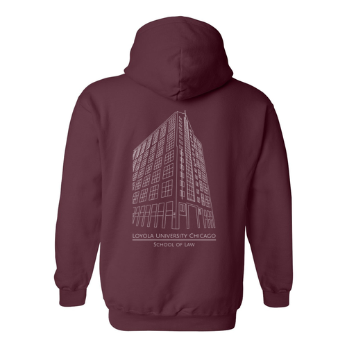Corboy Law Center Hooded Sweatshirt -- Maroon