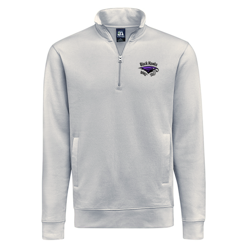 J America BTB Fleece 1/4 zip -- White