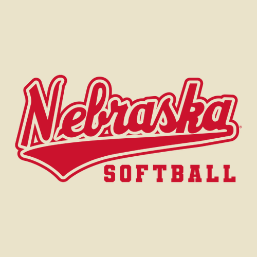 Nebraska Softball Adult Tee -- Cream