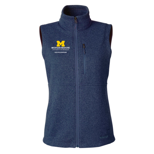 Ladies Marmot Dropline Sweater Fleece Vest -- Arctic Navy, $94