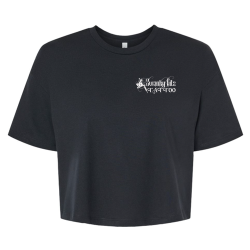 Bella+Canvas Womens Jersey Cropped Tee -- Black