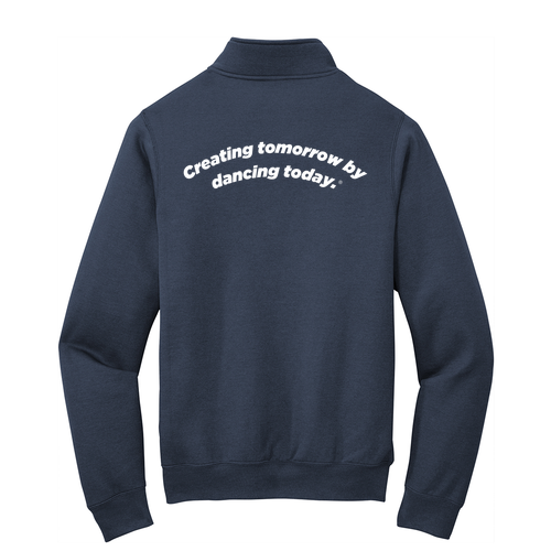 Port and Company Core Fleece Quarter-Zip Pullover Sweatshirt -- Navy