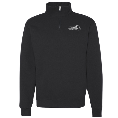 Jerzees 9.3 Oz 50/50 Nublend Quarter Zip Sweatshirt Adult -- Black