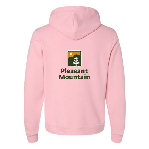 Pleasant Mountain Logo 2 Full color -- Pullover Hooded Sweatshirt Pink