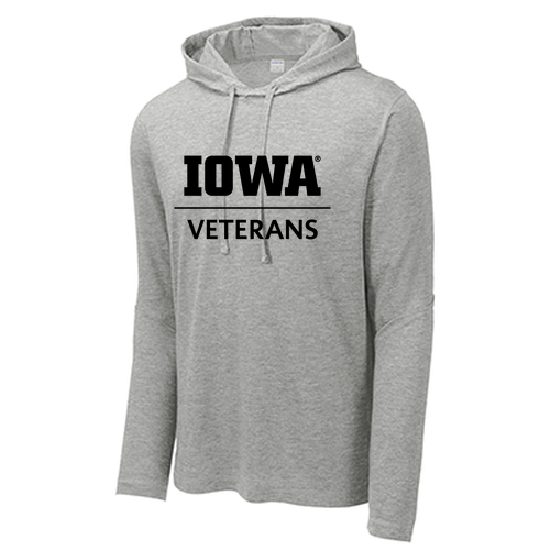 Sport-Tek PosiCharge Tri-Blend Wicking Long Sleeve Hoodie T-Shirt -- Light Grey Heather