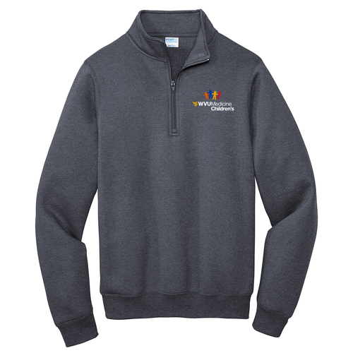 Port and Company Core Fleece Quarter-Zip Pullover Sweatshirt -- Navy