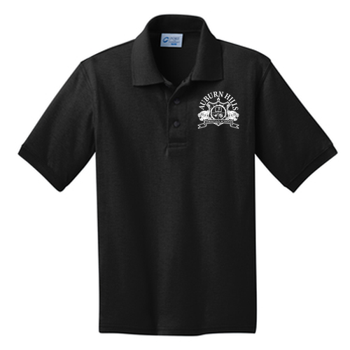 Port and Company Youth Core Blend Jersey Knit Polo -- Jet Black