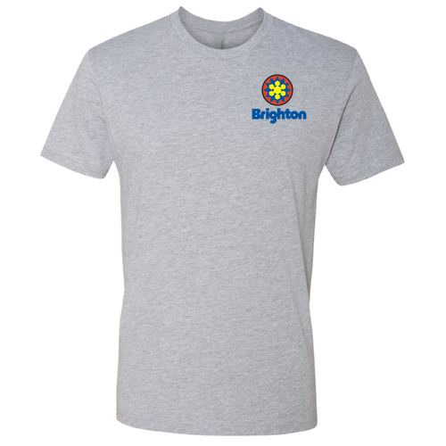 Brighton Logo 2 Full color -- Short Sleeve Heather Grey