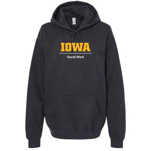 Gildan Adult Softstyle Fleece Pullover Hooded Sweatshirt -- Black