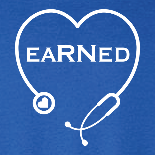 "Earned" Bella Canvas Triblend Short Sleeve T-Shirt -- Solid True Royal Triblend