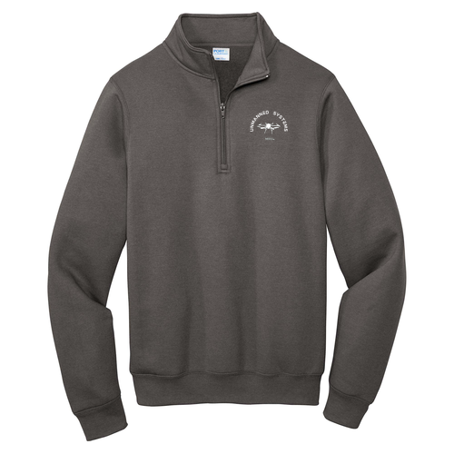 Fleece Quarter-Zip Pullover Sweatshirt -- Charcoal